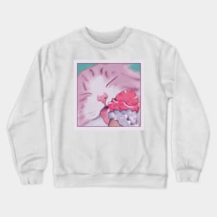 Cat loves ice ceam Crewneck Sweatshirt